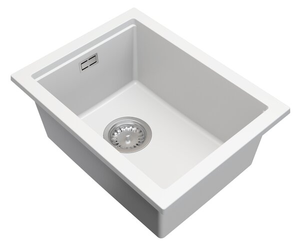 Gamma Decor 3850, 1 rekeszes gránit mosogató 380x500x207 mm, fehér, GMA-ZLE000158