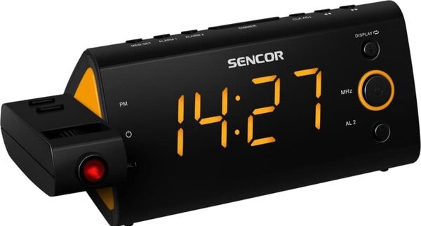 Sencor SRC 330 OR Rádiós ébresztőóra, narancssárga