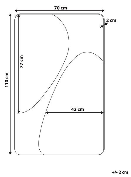 Falitükör ORMES 70 cm 110 cm Szürke