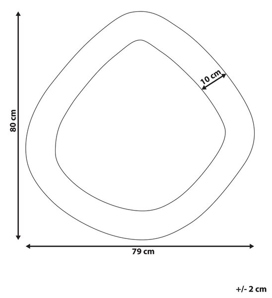 Falitükör EPIRY 79 cm 80 cm Buklé Világosbarna