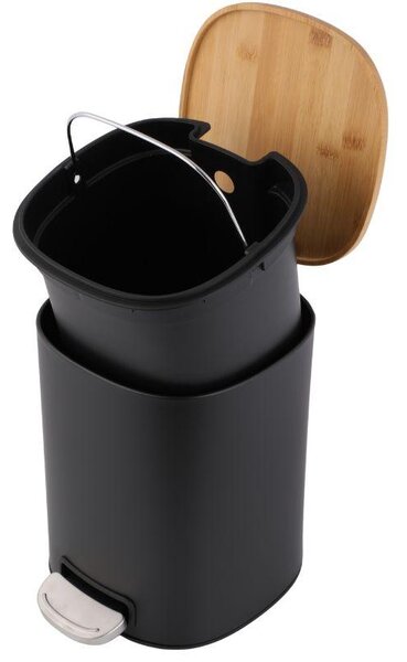 Erga Osti, 5L-es, lágyan záródó szemetes, barna-fekete matt, ERG-YKA-CH.OSTI-BLK
