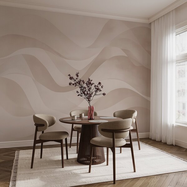 Fotótapéta Sima hullámok lágy bézs tónusokban akvarell stílusban, Fotótapéta modern, w08564 : Uwalls.hu