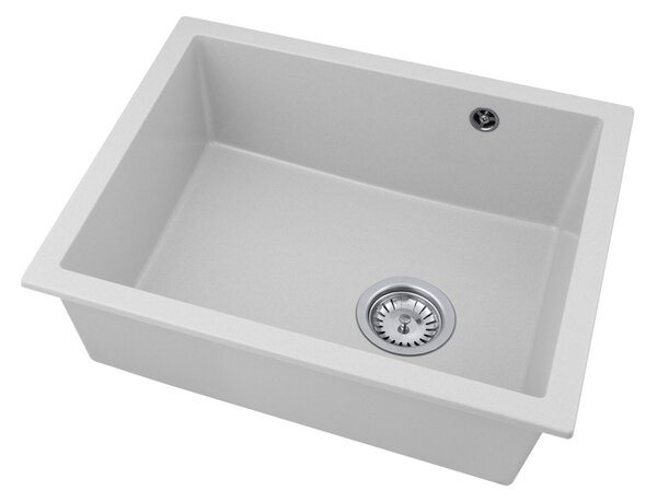 Gamma Decor 5040, 1 rekeszes gránit mosogató 560x460x180 mm, fehér, GMA-ZLE000082