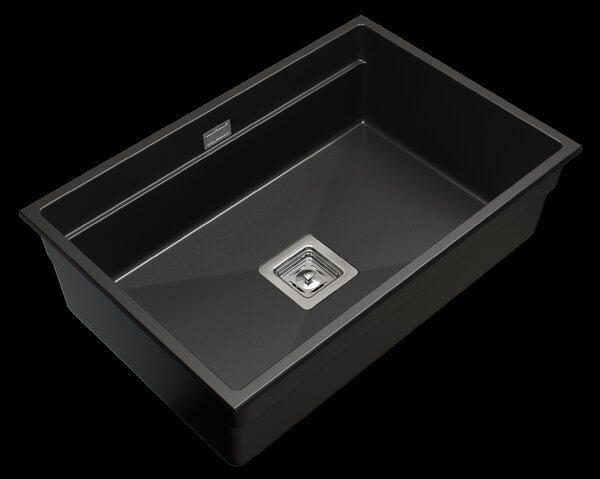 Gamma Decor 7050, 1 rekeszes gránit mosogató 700x470x220 mm, fekete, GMA-ZLE000107