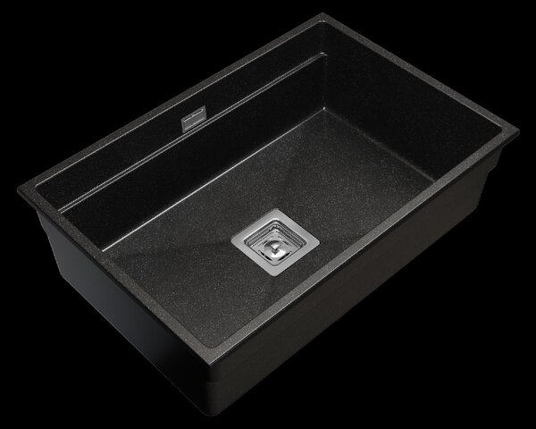 Gamma Decor 7050, 1 rekeszes gránit mosogató 700x470x220 mm, fekete pettyes, GMA-ZLE000105