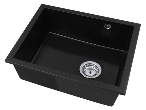 Gamma Decor 5040, 1 rekeszes gránit mosogató 560x460x180 mm, fekete, GMA-ZLE000001