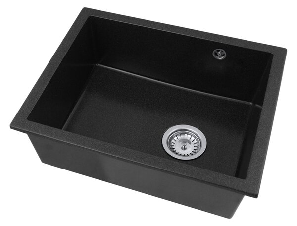Gamma Decor 5040, 1 rekeszes gránit mosogató 560x460x180 mm, fekete pettyes, GMA-ZLE000081