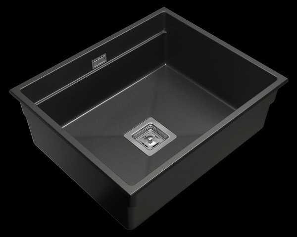 Gamma Decor 6050, 1 rekeszes gránit mosogató 600x500x220 mm, fekete, GMA-ZLE000110