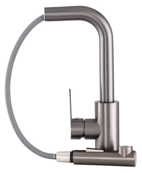 Gamma Side 2, önálló mosogató csaptelep kihúzható kifolyóval h-300, grafit, GMA-BSE2-GM