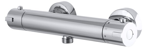 Gamma Termo, termosztatikus zuhanycsaptelep alsó 1/2"-os zuhanycsatlakozóval, króm, GMA-BTO-CH
