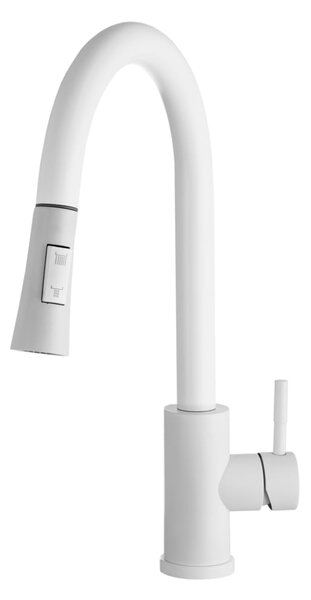 Gamma Taru Slim, magas mosogató csaptelep h-400, fehér, GMA-BTS-WH