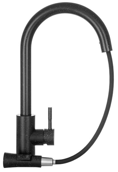 Gamma Taru Slim, magas mosogató h-400 csaptelep, fekete foltos, GMA-BTS-BP