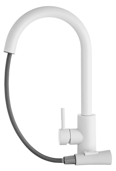 Gamma Taru Slim, magas mosogató csaptelep h-400, fehér, GMA-BTS-WH