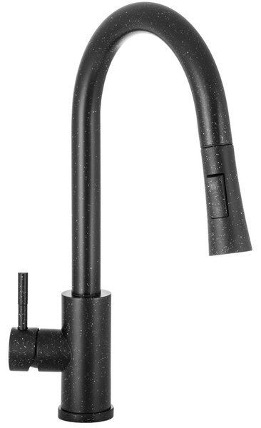 Gamma Taru Slim, magas mosogató h-400 csaptelep, fekete foltos, GMA-BTS-BP