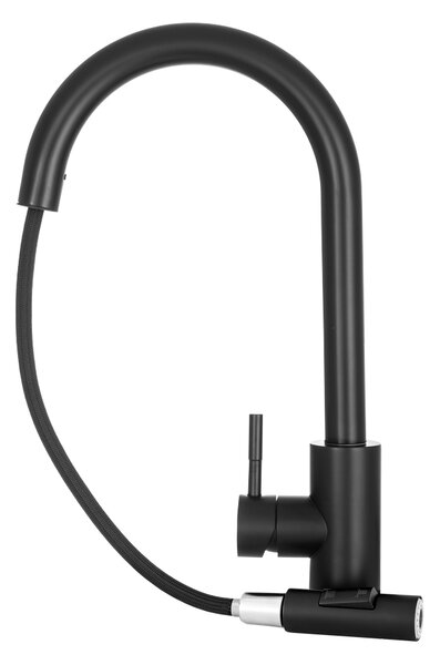 Gamma Taru Slim, magas mosogató csaptelep h-400, matt fekete, GMA-BTS-BK
