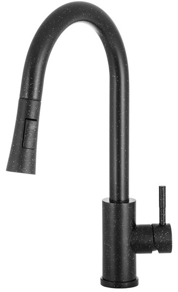 Gamma Taru Slim, magas mosogató h-400 csaptelep, fekete foltos, GMA-BTS-BP