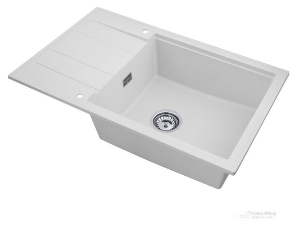 Gamma Modern 8010, 1 rekeszes gránit mosogató 800x500x210 mm, fehér, GMA-ZM-8010-WH