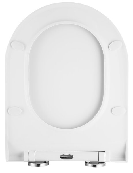 Gamma D8, WC-ülőke 470x365 mm, polipropilén, SoftClose, EasyClean, fényes fehér, GMA-D8