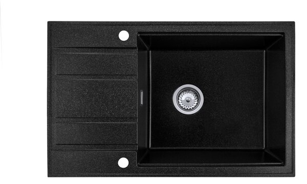 Gamma Modern 8010, 1 rekeszes gránit mosogató 800x500x210 mm, fekete, GMA-ZM-8010-BK