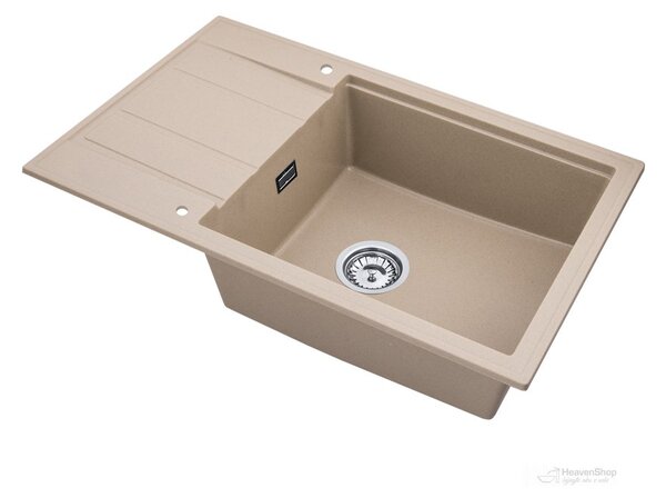 Gamma Modern 8010, 1 rekeszes gránit mosogató 800x500x210 mm, bézs, GMA-ZM-8010-B