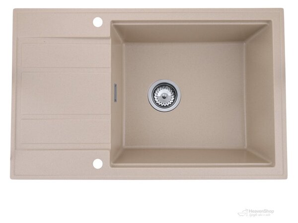 Gamma Modern 8010, 1 rekeszes gránit mosogató 800x500x210 mm, bézs, GMA-ZM-8010-B