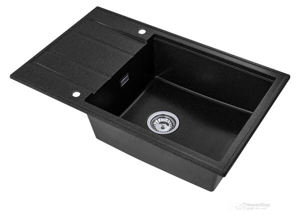 Gamma Modern 8010, 1 rekeszes gránit mosogató 800x500x210 mm, fekete pettyes, GMA-ZM-8010-BP