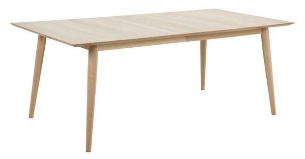 Asztal Oakland G101, Fehérített tölgy, 75.3x100x200cm, Közepes sűrűségű farostlemez, Váz anyaga, Tölgy