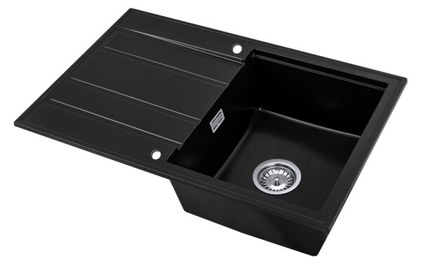 Gamma Modern 8050, 1 rekeszes gránit mosogató 790x500x210 mm, fekete, GMA-ZM-8050-BK