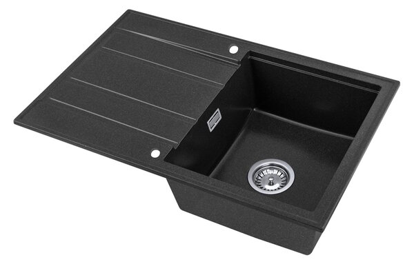 Gamma Modern 8050, 1 rekeszes gránit mosogató 790x500x210 mm, fekete pettyes, GMA-ZM-8050-BP