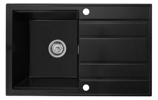 Gamma Modern 8050, 1 rekeszes gránit mosogató 790x500x210 mm, fekete pettyes, GMA-ZM-8050-BP
