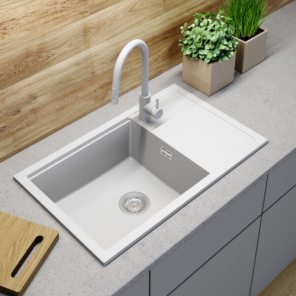 Gamma Advance 8050, 1 rekeszes gránit mosogató 800x500x210 mm, fehér, GMA-ZLE000150