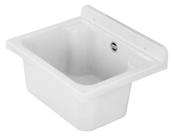 Gamma Manta mini, univerzális műanyag mosogató 42,4x34,3x24,2 cm + szifon, 1 kamrás, fehér, GMA-KGM42-WH
