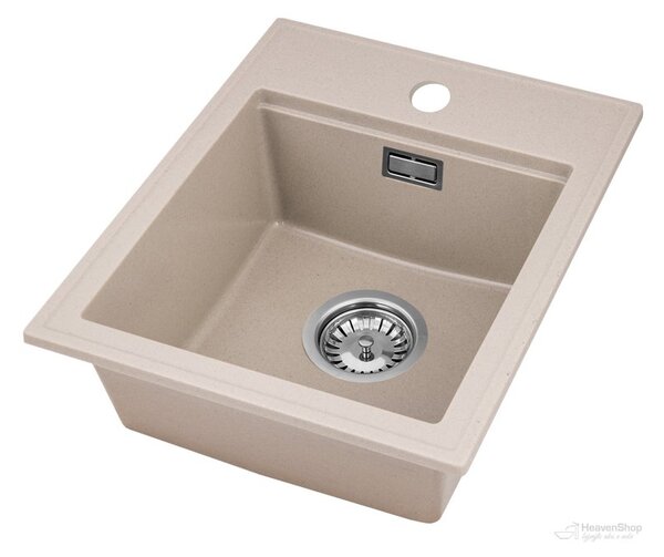 Gamma Modern 4050, 1 rekeszes gránit mosogató 400x500x180 mm, bézs, GMA-ZM-4050-B