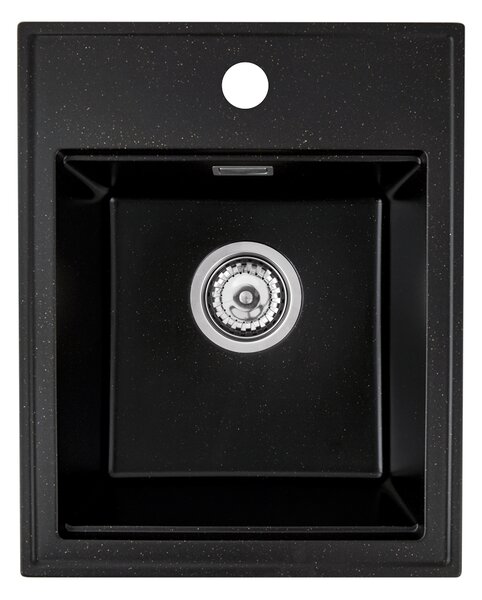 Gamma Modern 4050, 1 rekeszes gránit mosogató 400x500x180 mm, fekete arany pöttyökkel, GMA-ZM-4050-GD