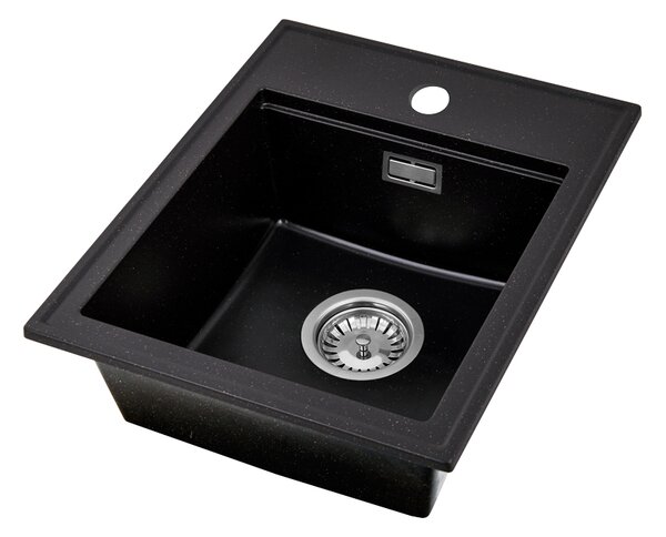 Gamma Modern 4050, 1 rekeszes gránit mosogató 400x500x180 mm, fekete arany pöttyökkel, GMA-ZM-4050-GD