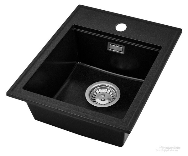 Gamma Modern 4050, 1 rekeszes gránit mosogató 400x500x180 mm, fekete pettyes, GMA-ZM-4050-BP
