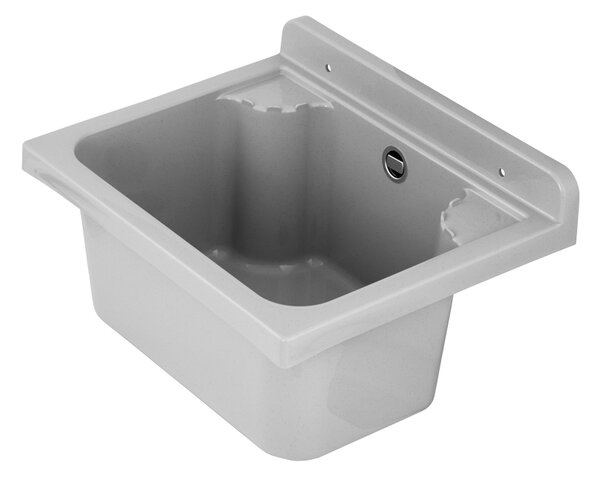 Gamma Manta mini, univerzális műanyag mosogató 42,4x34,3x24,2 cm + szifon, 1 kamrás, szürke, GMA-KGM42-G