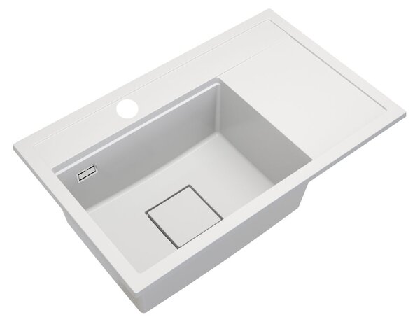 Gamma Quadro 8151, 1 rekeszes gránit mosogató 800x500x220 mm, fehér, GMA-ZLE000183