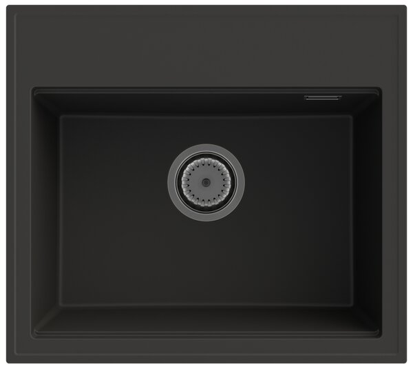 Gamma Modern 5055, 1 rekeszes gránit mosogató 560x500x210 mm, fekete, GMA-ZM-55-BK