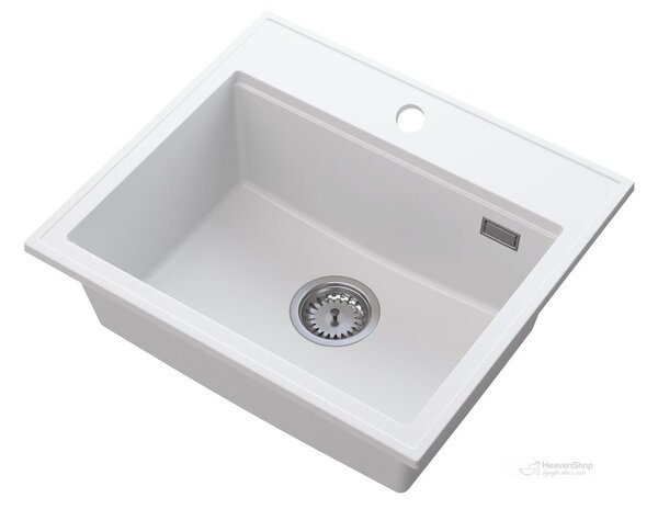 Gamma Modern 5055, 1 rekeszes gránit mosogató 560x500x210 mm, fehér, GMA-ZM-55-WH