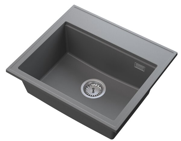 Gamma Modern 5055, 1 rekeszes gránit mosogató 560x500x210 mm, szürke, GMA-ZM-55-G