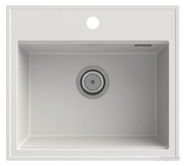 Gamma Modern 5055, 1 rekeszes gránit mosogató 560x500x210 mm, fehér, GMA-ZM-55-WH