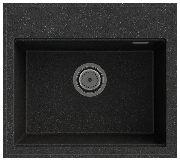 Gamma Modern 5055, 1 rekeszes gránit mosogató 560x500x210 mm, fekete pettyes, GMA-ZM-55-BP