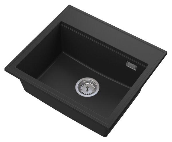 Gamma Modern 5055, 1 rekeszes gránit mosogató 560x500x210 mm, fekete, GMA-ZM-55-BK