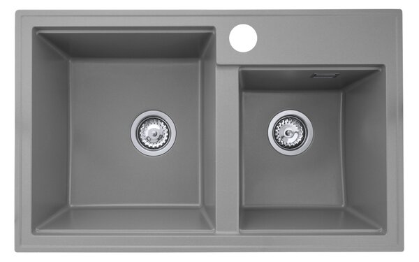 Gamma Modern 8020, 2 rekeszes gránit mosogató 795x495x210 mm, szürke, GMA-KAT00048