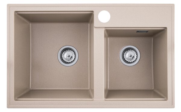 Gamma Modern 8020, 2 rekeszes gránit mosogató 795x495x210 mm, bézs, GMA-KAT00047