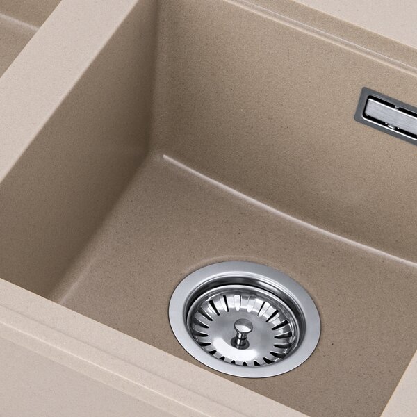 Gamma Modern 8020, 2 rekeszes gránit mosogató 795x495x210 mm, bézs, GMA-KAT00047