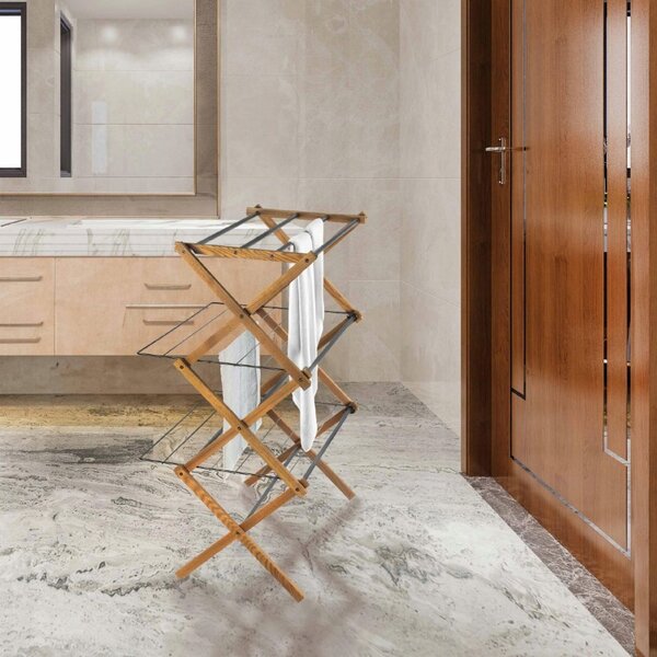 Erga Aurora Plus, ruhaszárító állvány 69x49,5x97 cm, álló, barna-fekete, ERG-SEP-1265SUAURPLUD