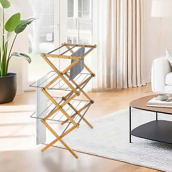 Erga Aurora Plus, ruhaszárító állvány 69x49,5x97 cm, álló, barna-fekete, ERG-SEP-1265SUAURPLUD