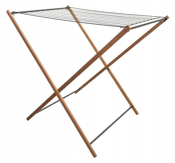 Erga Aurora Erős, fa ruhaszárító állvány 97,5x69,5x90 cm, álló, barna-fekete, ERG-SEP-1002SEPSULUNA